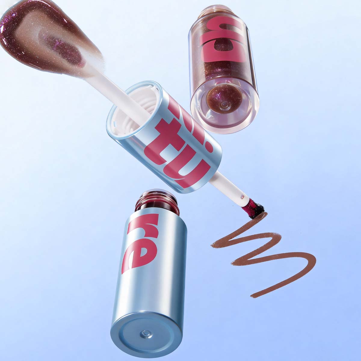 CHIOTURE Bronze Ember lip products in a creative display