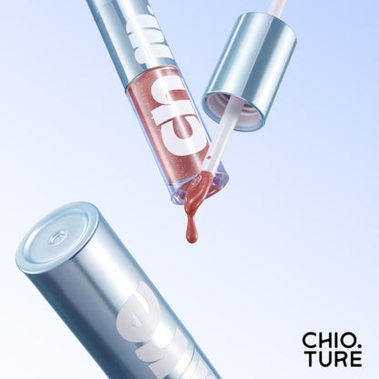 CHIOTURE Sunrise Beam lip products in a creative display